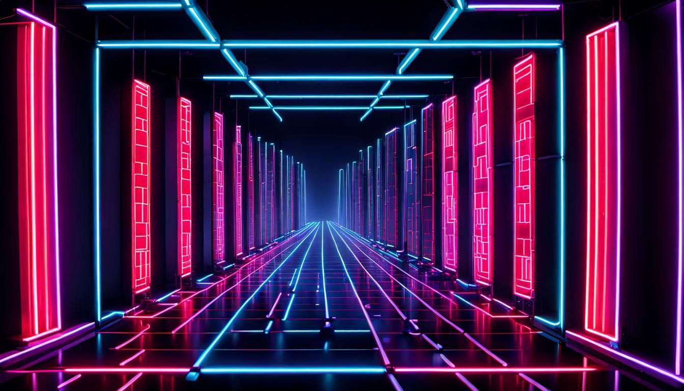 Neon Lights Song Visualized in Neon