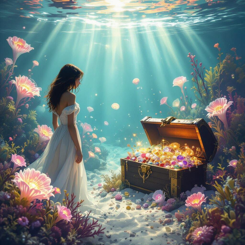 Underwater Garden Discovery in Surreal Style