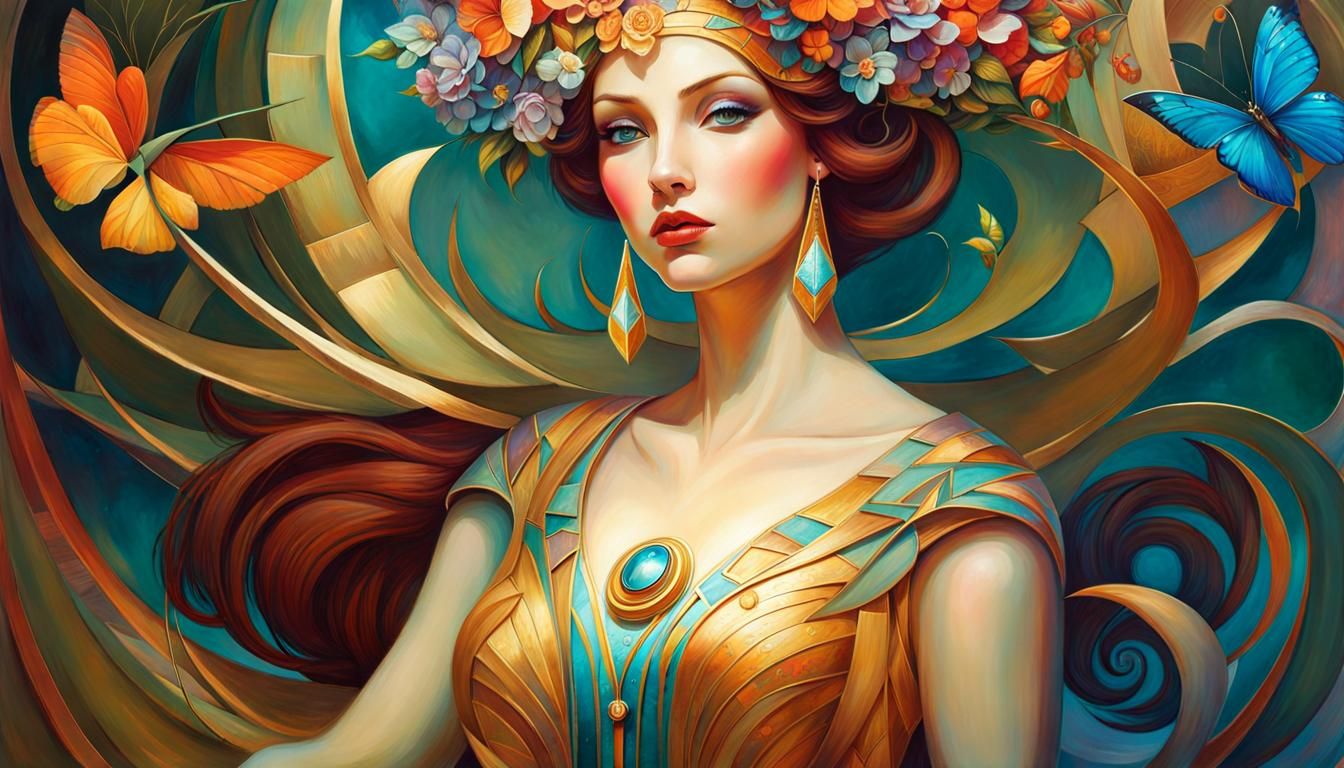 Beautiful Mother in a Fantasy Art Style