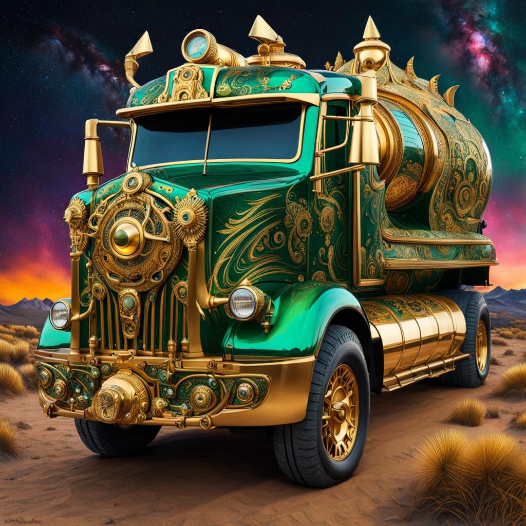 Steampunk Monster Truck Fantasy Digital Art