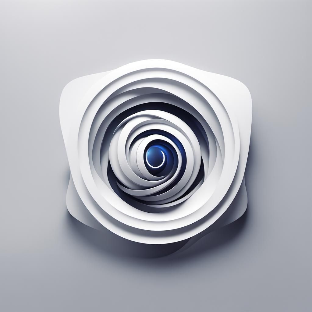 Minimalist 4D Torus Logo Design for Tech Company