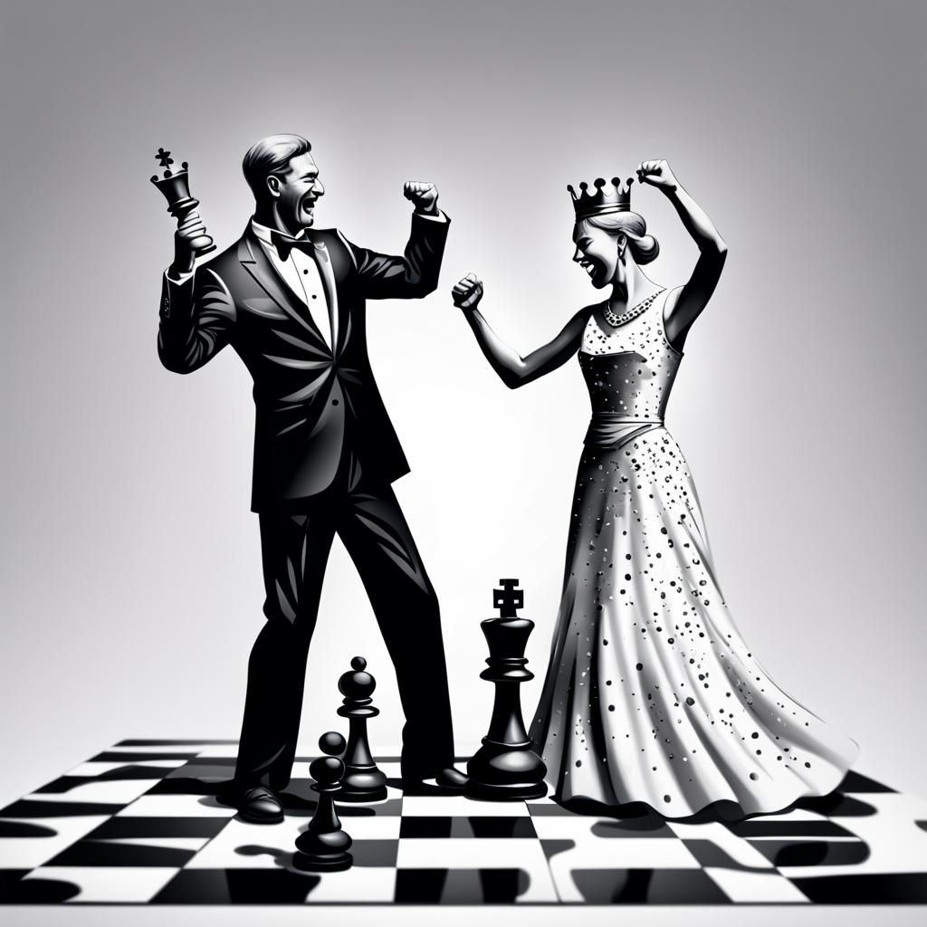 Chess Royalty Celebrate Victory with a Dance