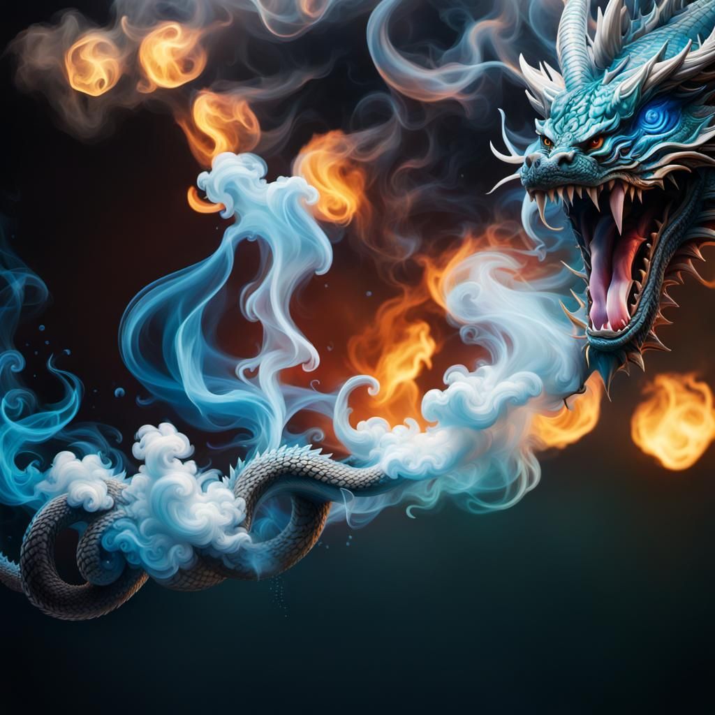 dragon made of smoke, or that's what it was supposed to be
