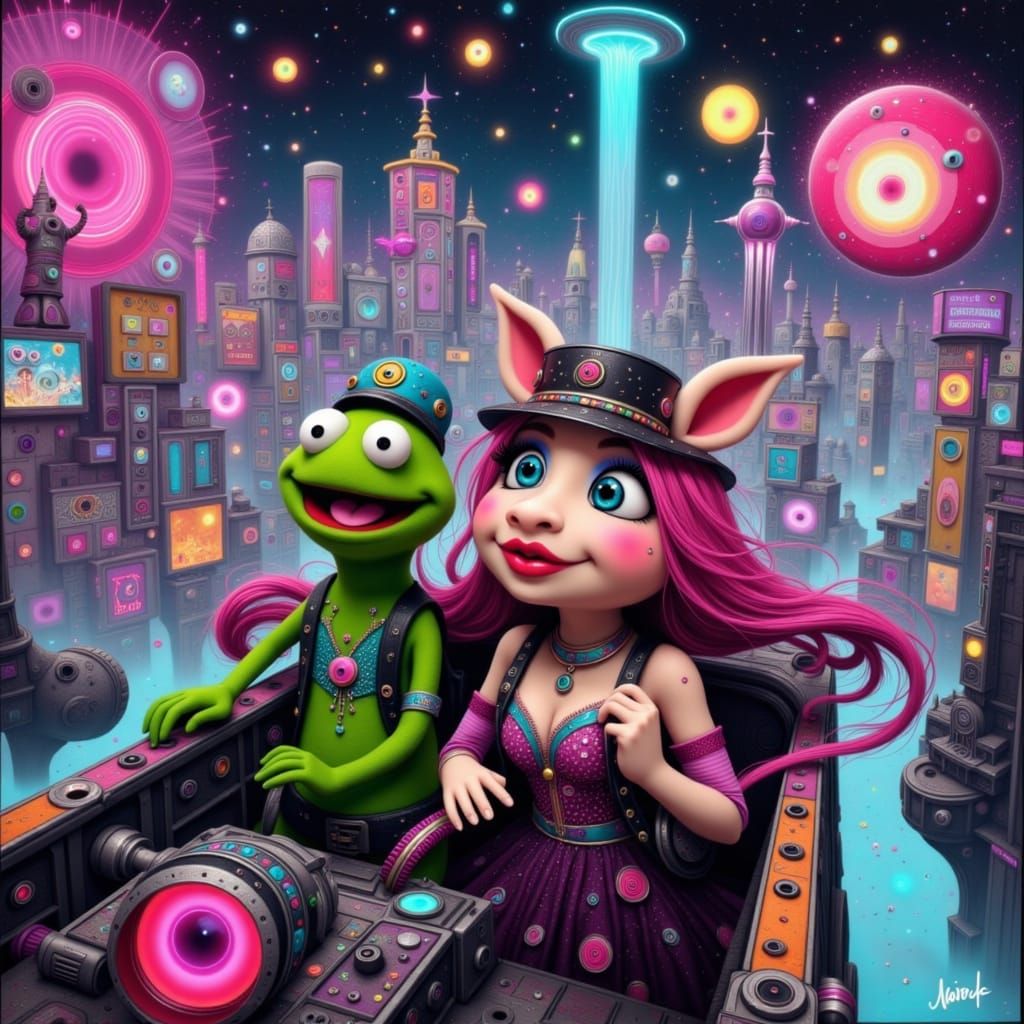 Muppets in the Matrix: A Neon Cyberpunk Adventure