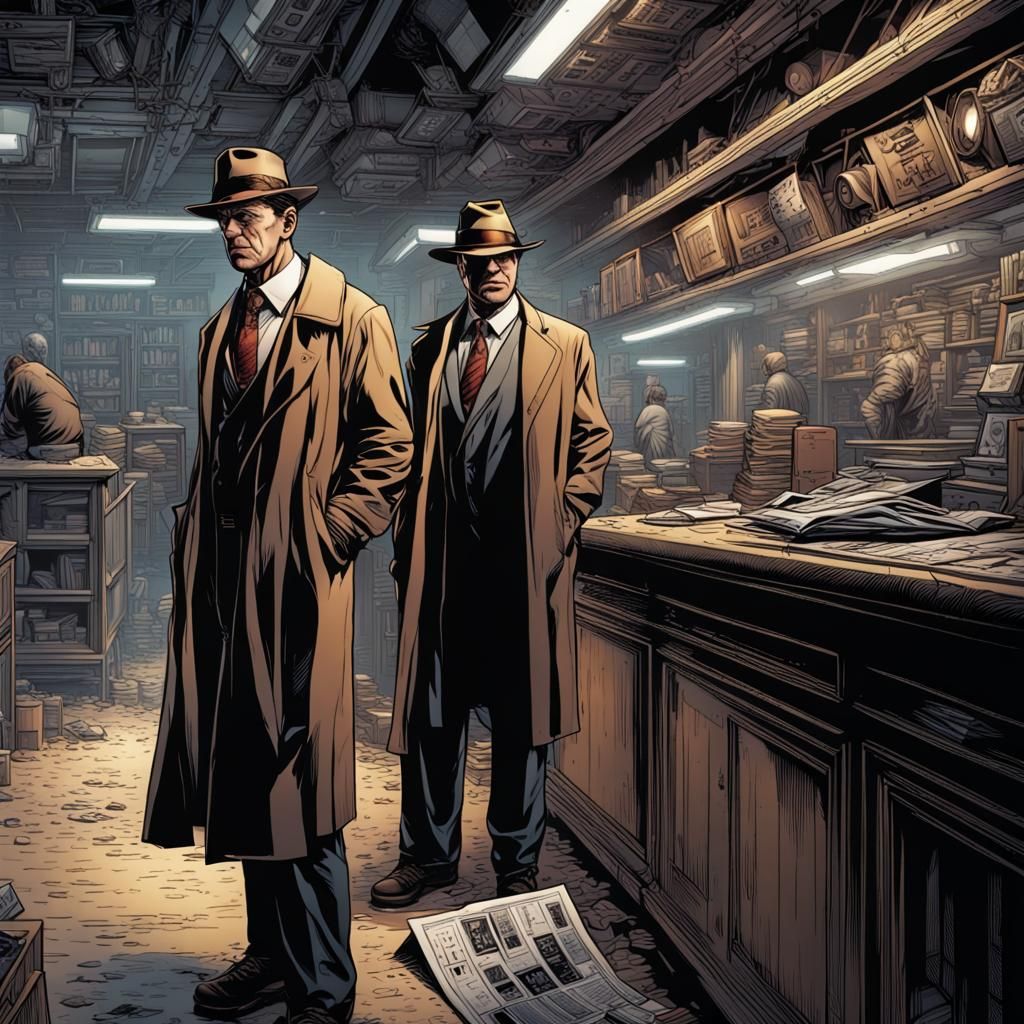 Hyperrealistic Spy in Comic Book Style