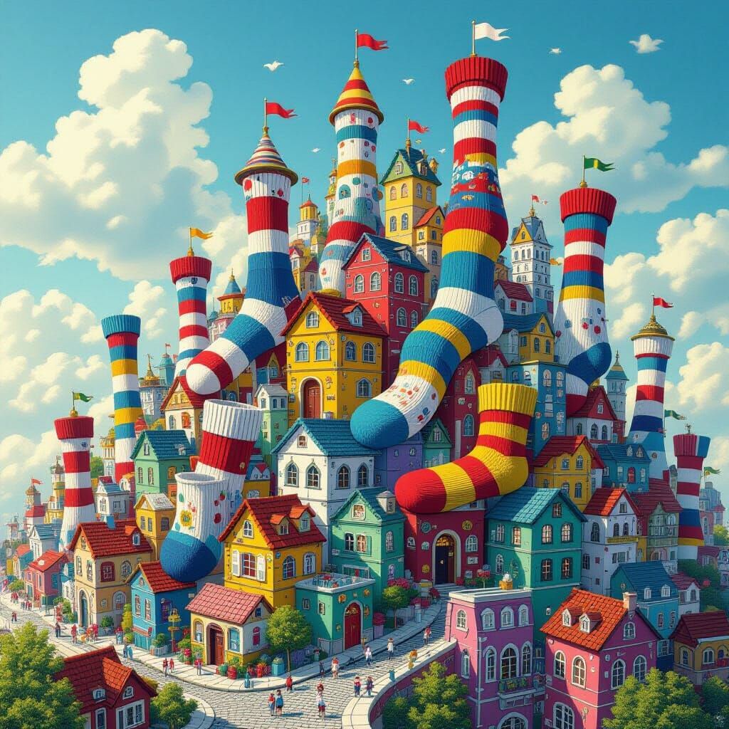 Sock City: A Whimsical Dreamscape