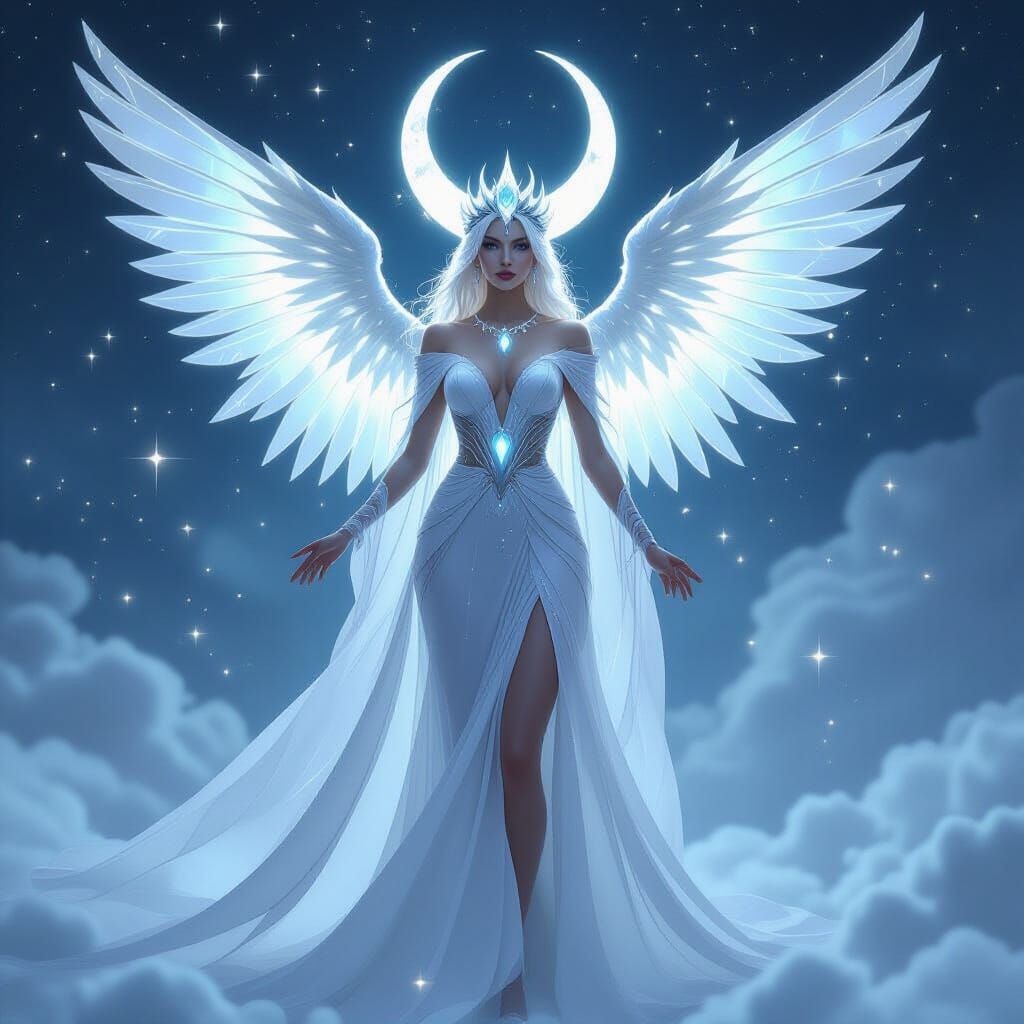 Moonstone Oracle Queen with Lunar Wings