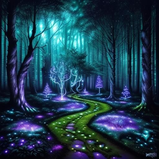 Magical Labyrinth: Shimmering Fairy Lights in Graffiti Art