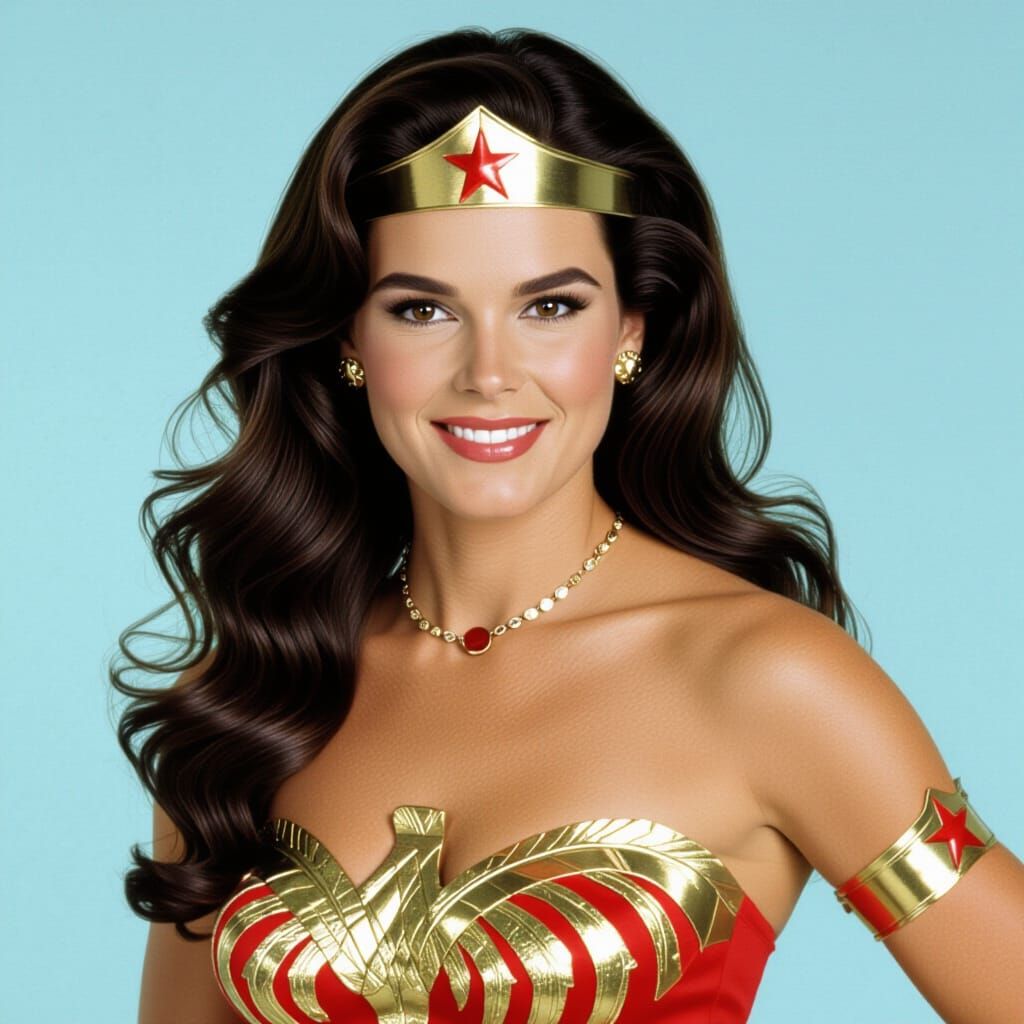 Wonder Woman Portrait in Digital Art Style