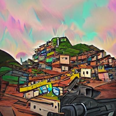 Vibrant Favela Scene