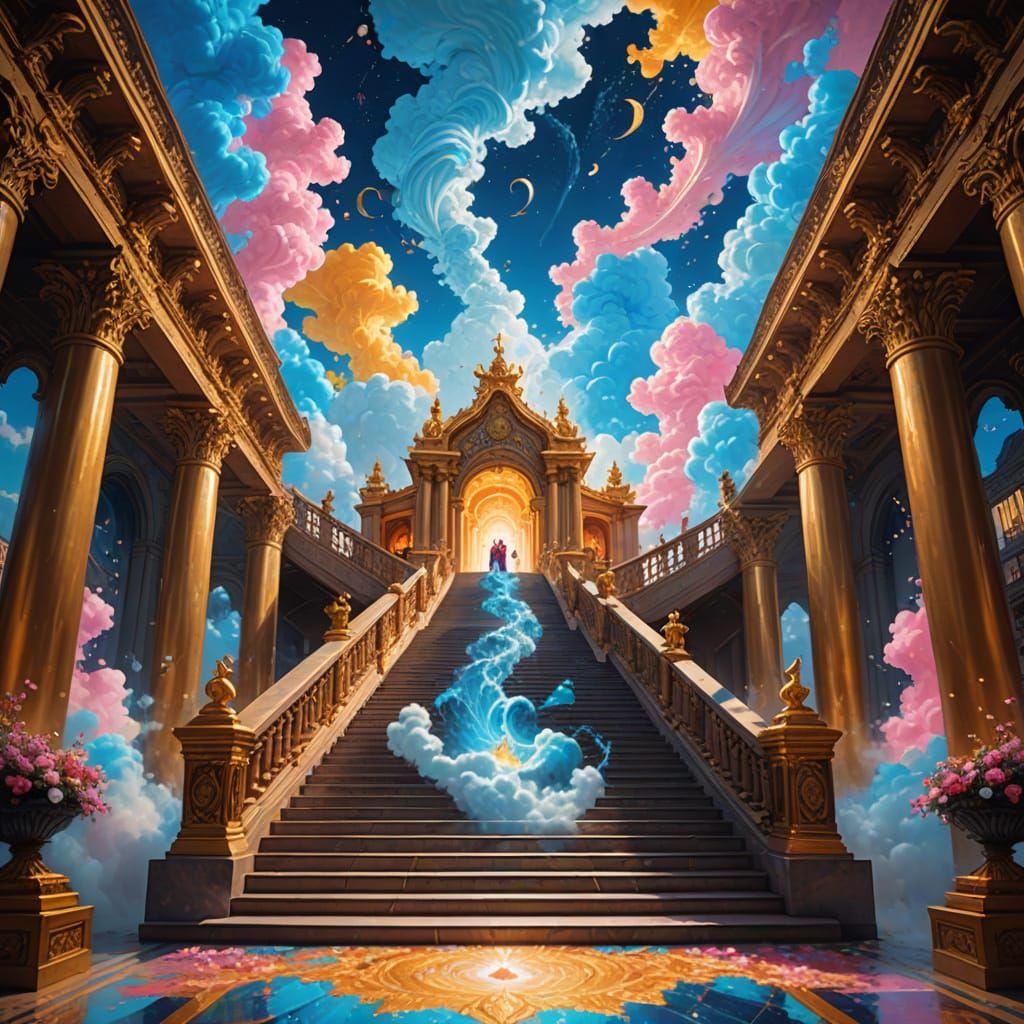 Grand Staircase to Heaven, Divine Fantasy Art