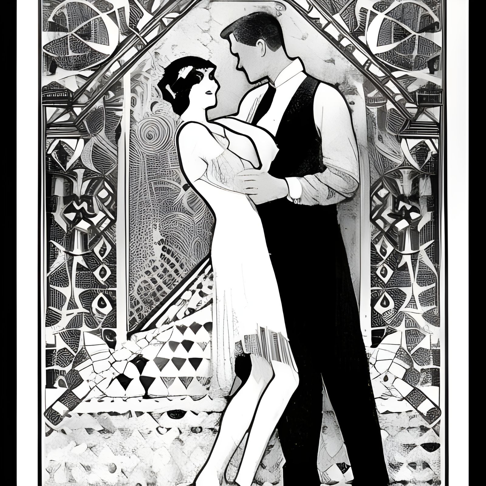 1920s Speakeasy Waltz in Multidimensional Pointillism