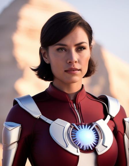 Woman in Spacesuit on Alien World