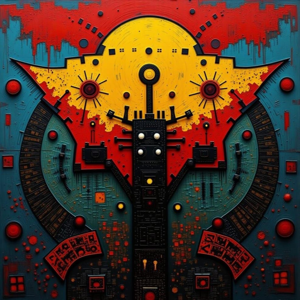 <lora:Contexture Abstract:1.0> <lora:KILL-BOT 000:1.0>