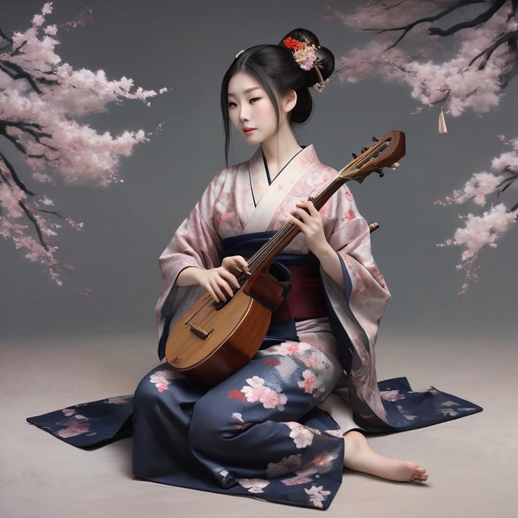 Geisha playing music