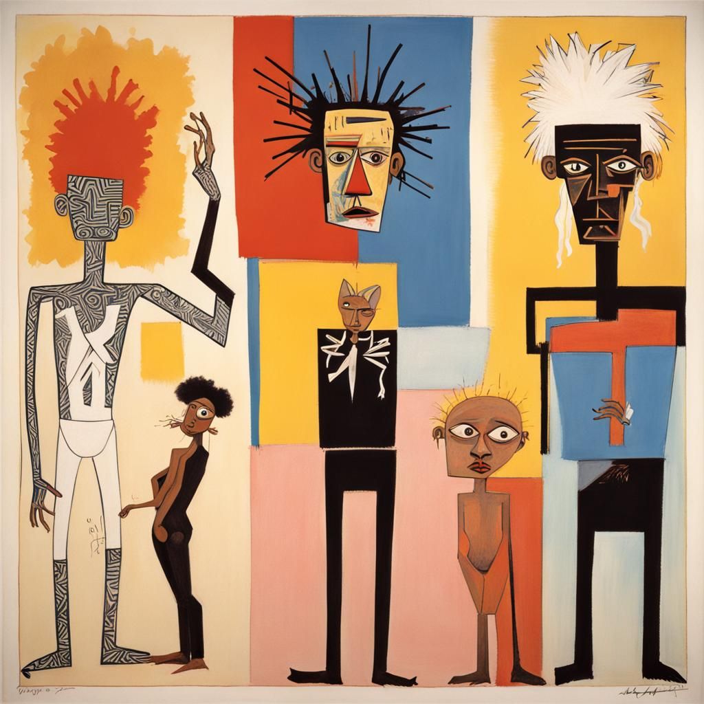 Abstract Wendigo in Cubist Style