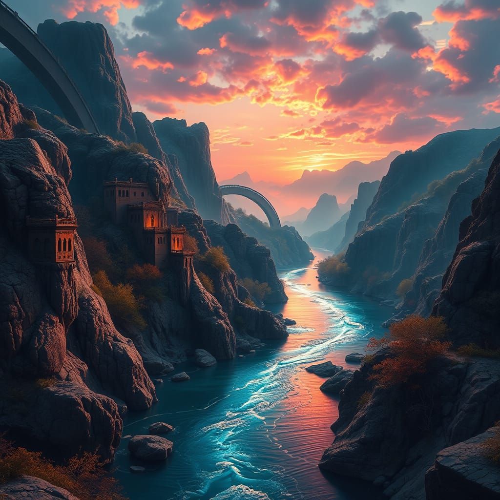 Fantastical Rubicon River Matte Painting
