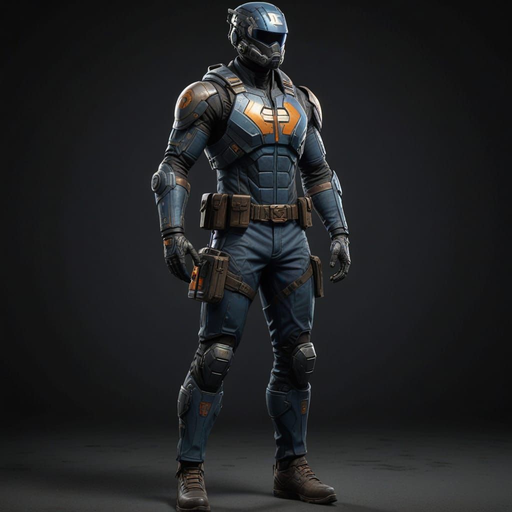 Intense Action Figure in Photorealistic Detail