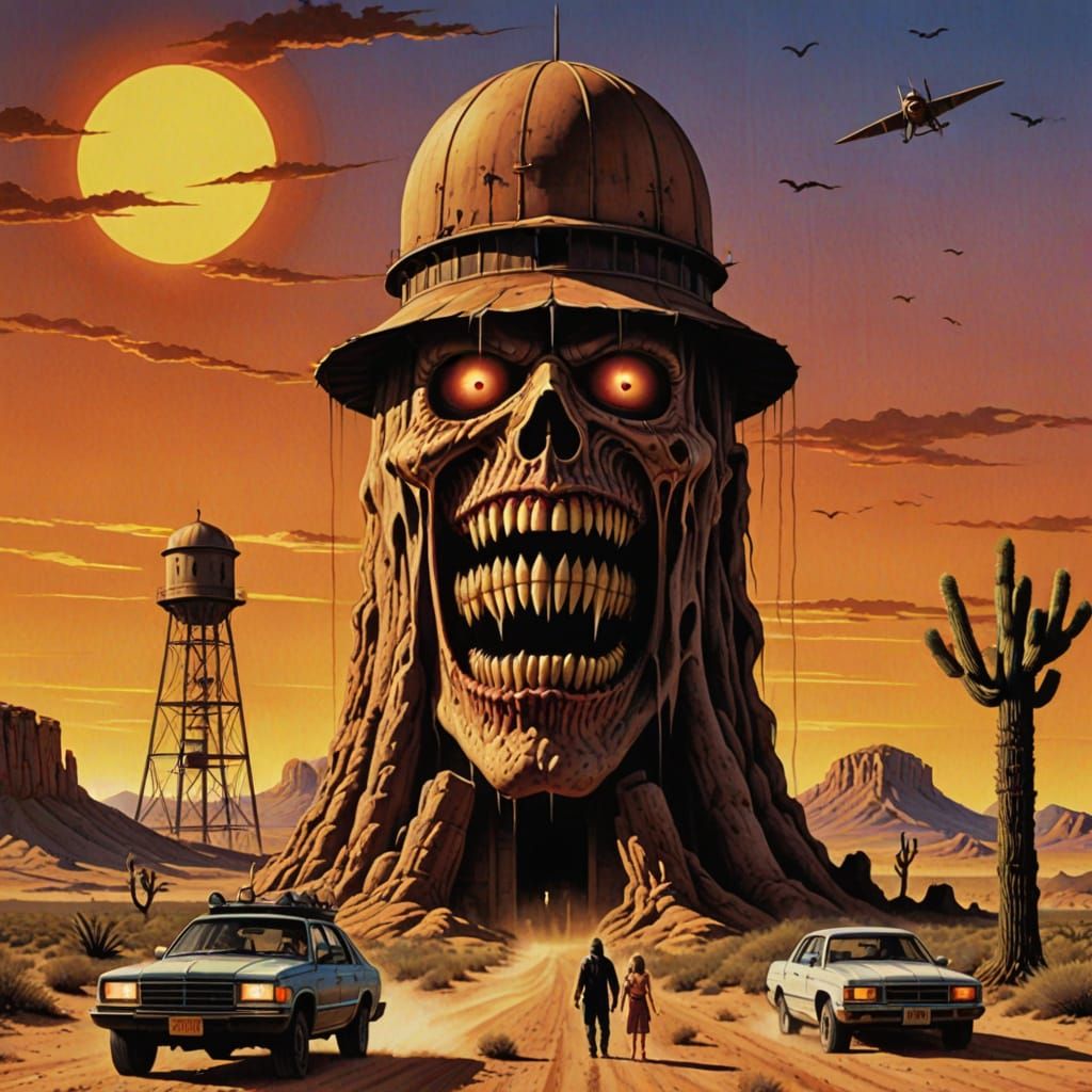 Desert Horror Movie Poster with Razor Teeth