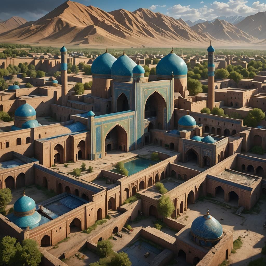 Caravanserai on the Silk Road: Fantasy Concept Art