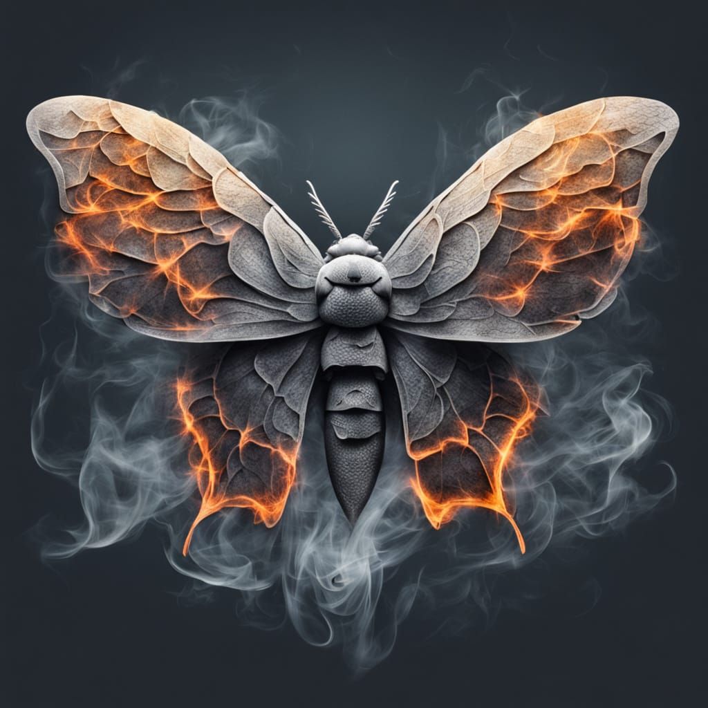 Smoky Moth: Ethereal Insect with Smoke Wings