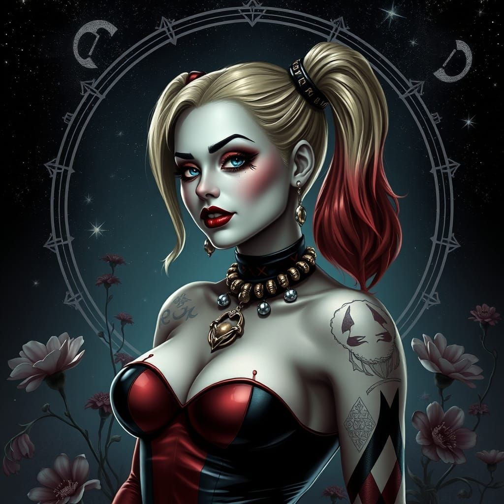 Harley Quinn in Dark, Mysterious Scorpio-Inspired Enchantmen...
