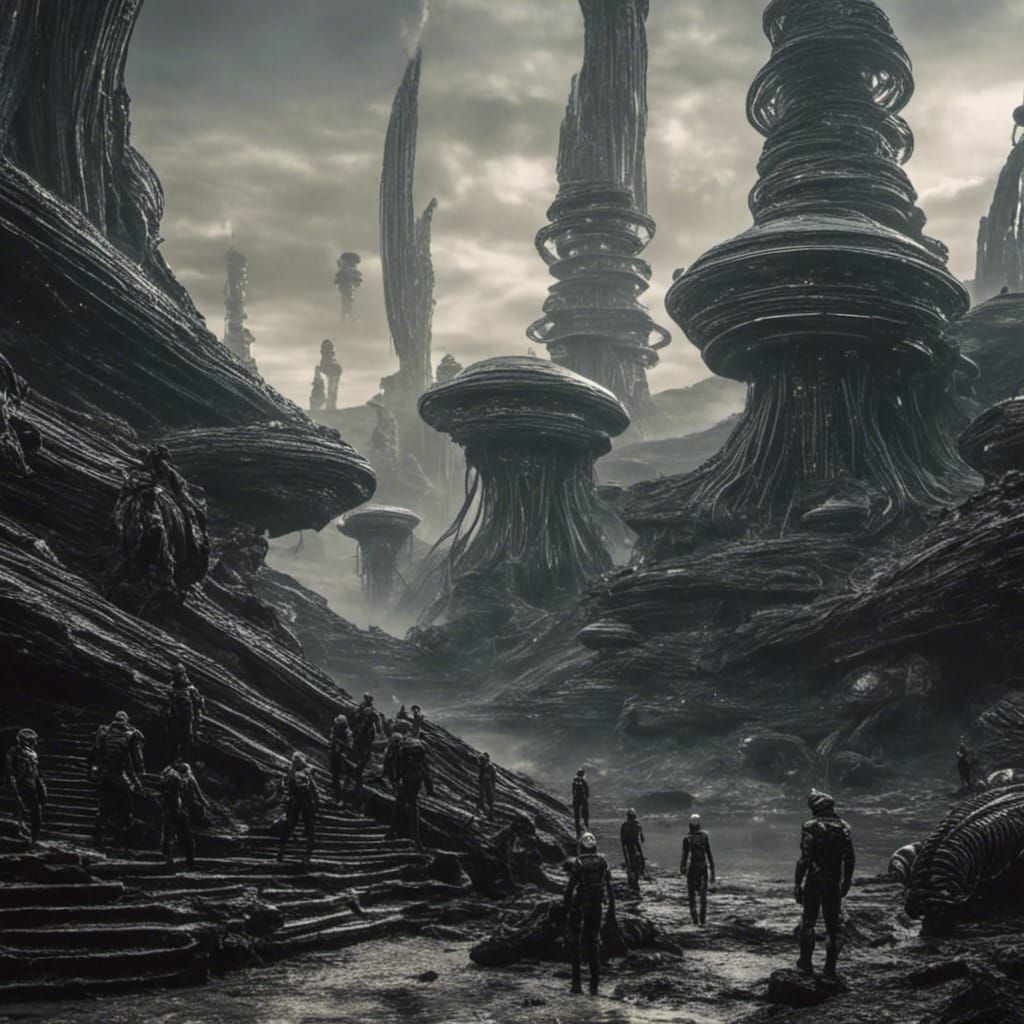 Alien Biopunk Scene: A Silent World