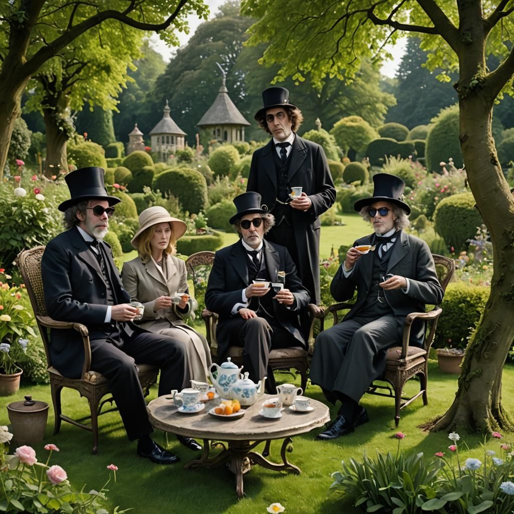 Eccentric Family Tea Party in Cotswolds Garden