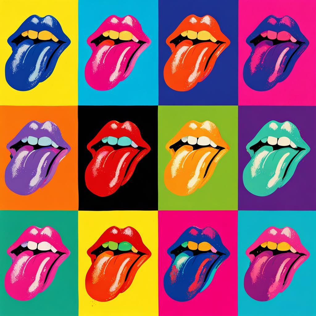 Rolling Stones Logo with the Black Background Selected, Pop ...