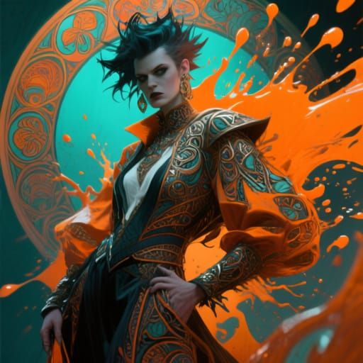 Rebellious Fashion Manifesto Art in Dynamic Lighting