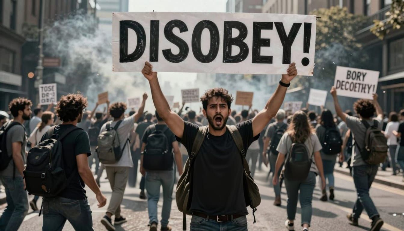 AI Generated Image of Hypothetical Riot and Protest