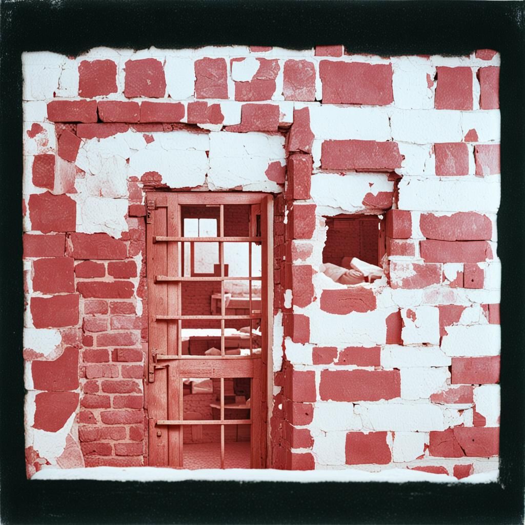 Antique Photograph of an Empty Prison Cell