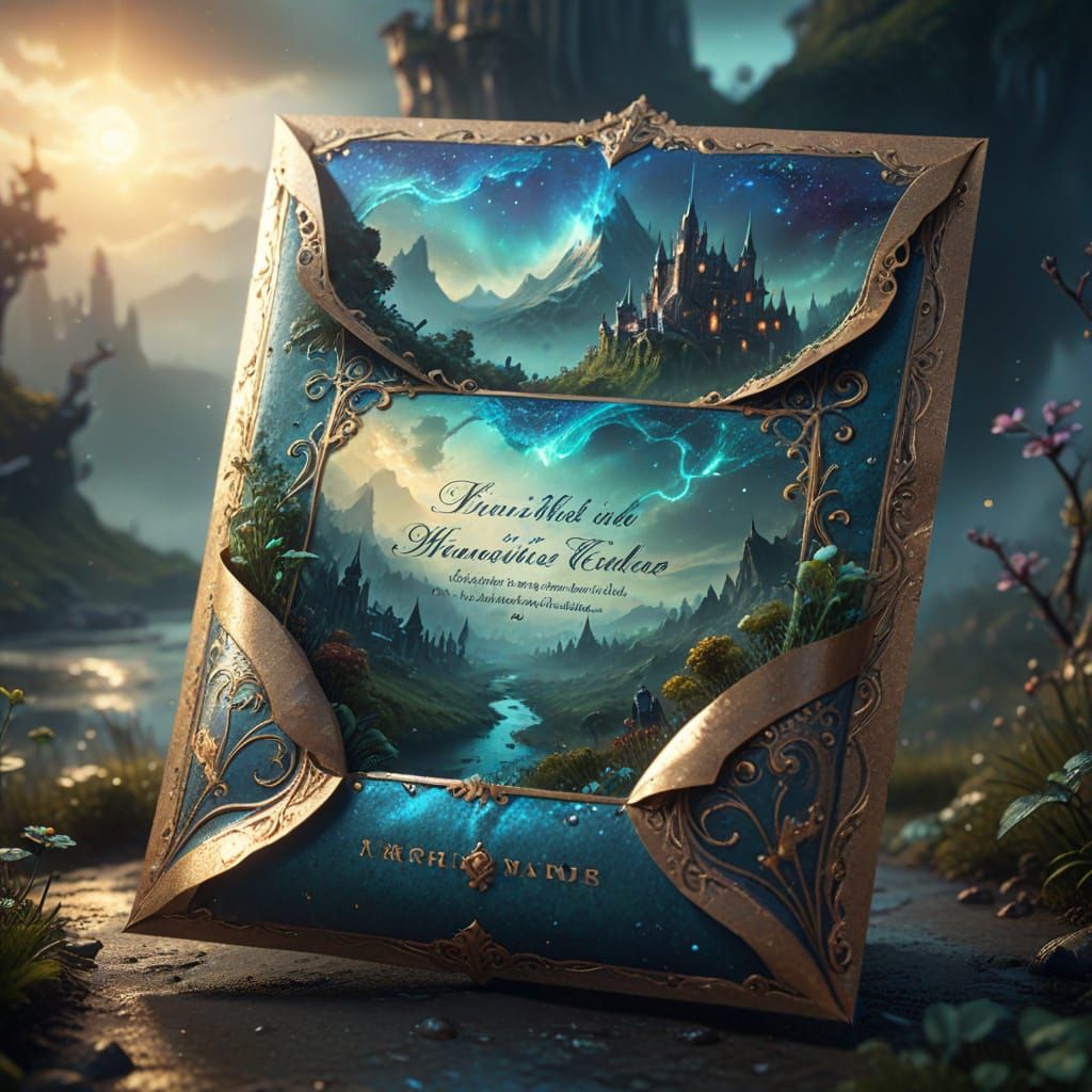 Opulent Fantasy Landscape Escapes Envelope in Surreal Matte ...