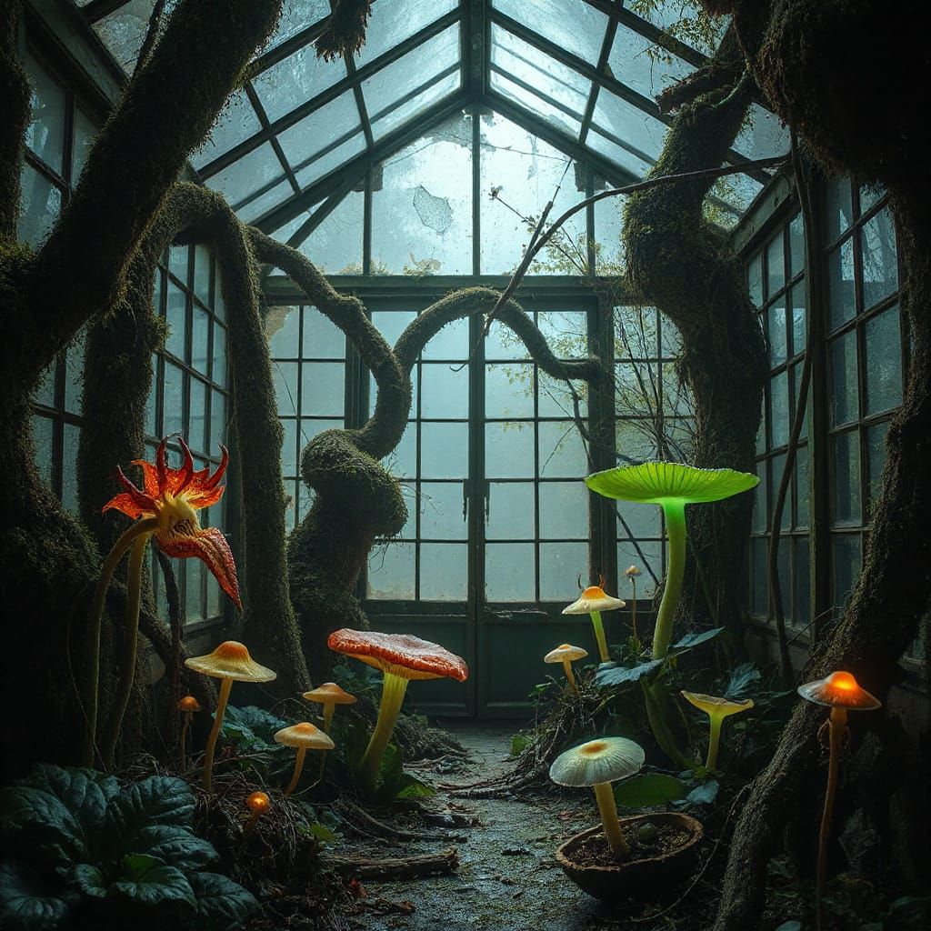 🪴🍄 Eerie Overgrown Greenhouse