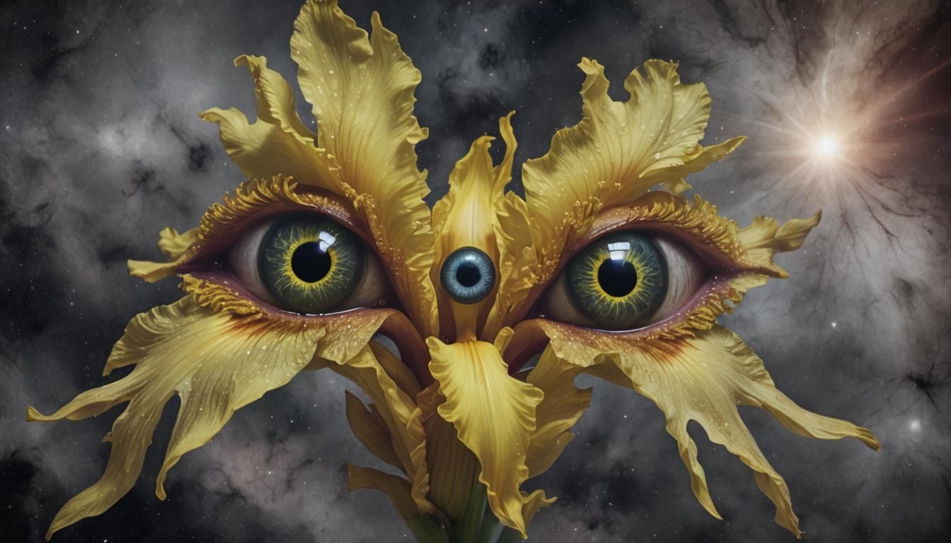 Eerie Alien Iris Eye in Deep Space