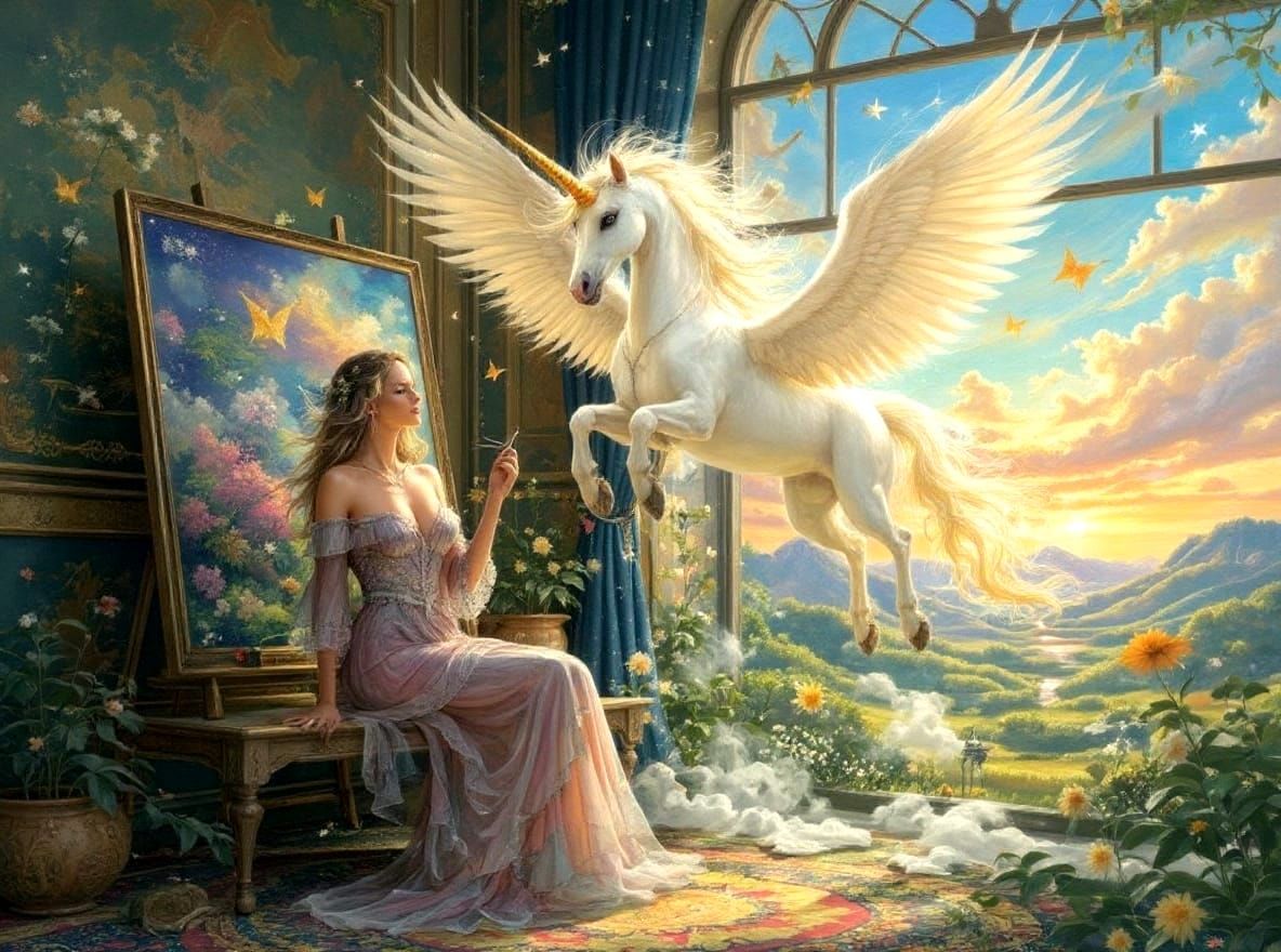 Woman's Magical Unicorn Painting Comes to Life