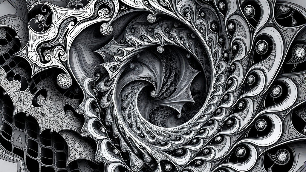 Abstract Vector Fractals in Geometric Patterns
