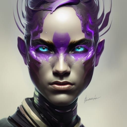 Voidtaker Portrait in Black and Purple