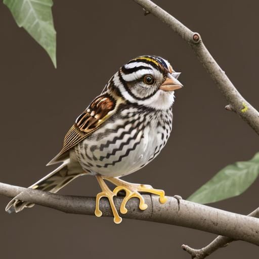 White-Throated Sparrow and Treefrog in Natural Habitat