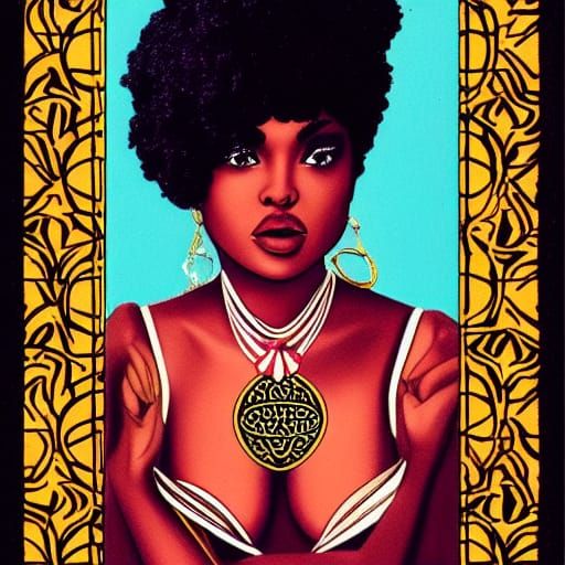 The Magician Tarot Card Featuring Black Woman