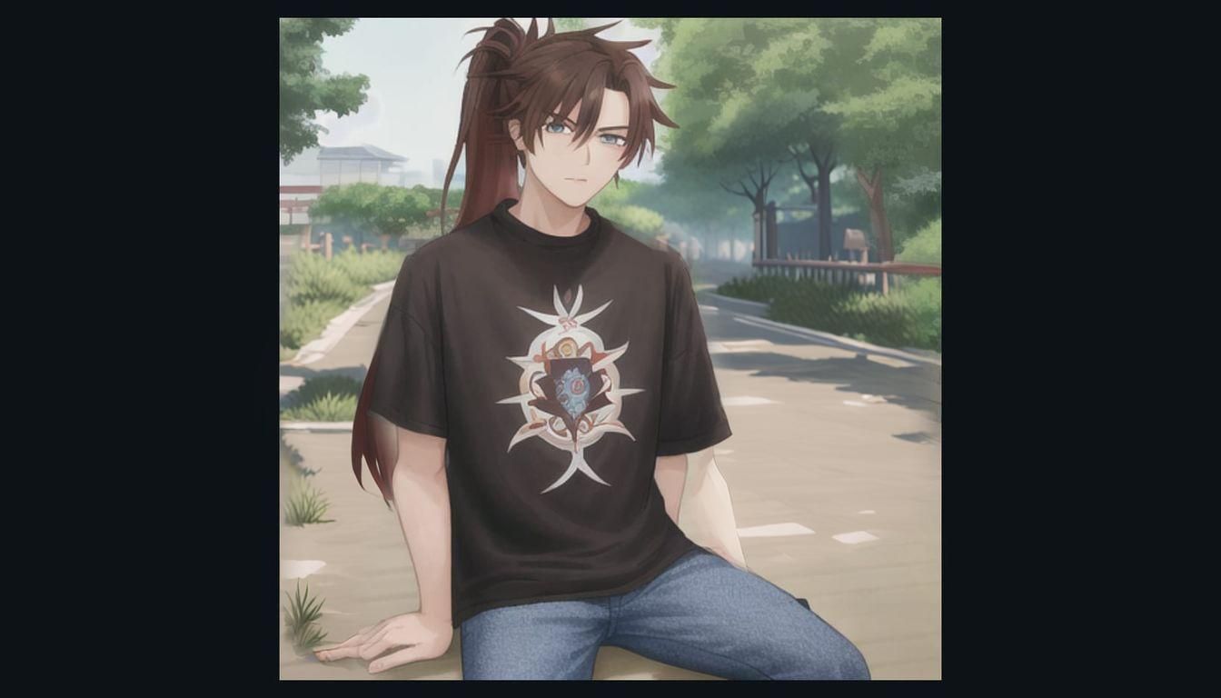 Dragon Wings on Anime Figure in 3D Style