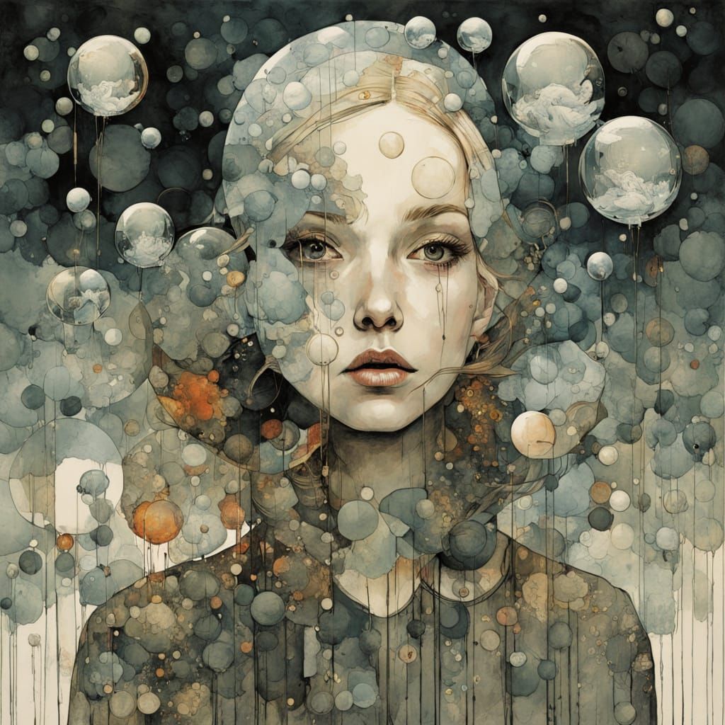 Surreal Breath Bubbles Reflect Memories in Dreamlike Forest