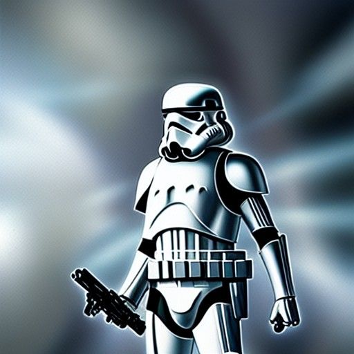 Stormtrooper in Comic Book Art Style