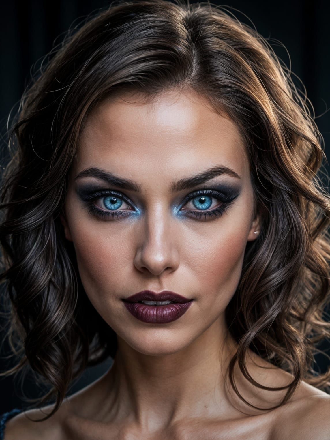 Sinister Siren in Dark Beauty Makeup