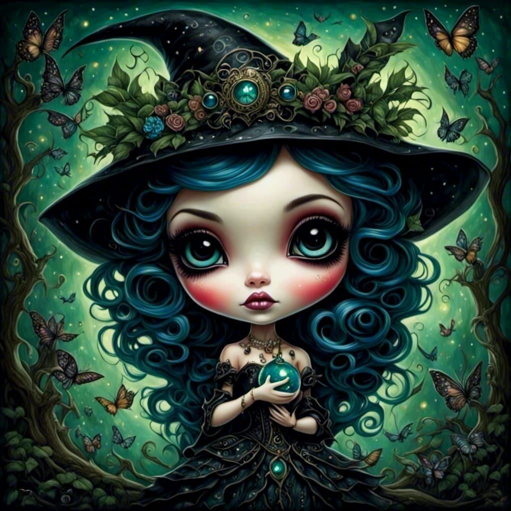 Ethereal Figure Blends into Enchanted Background