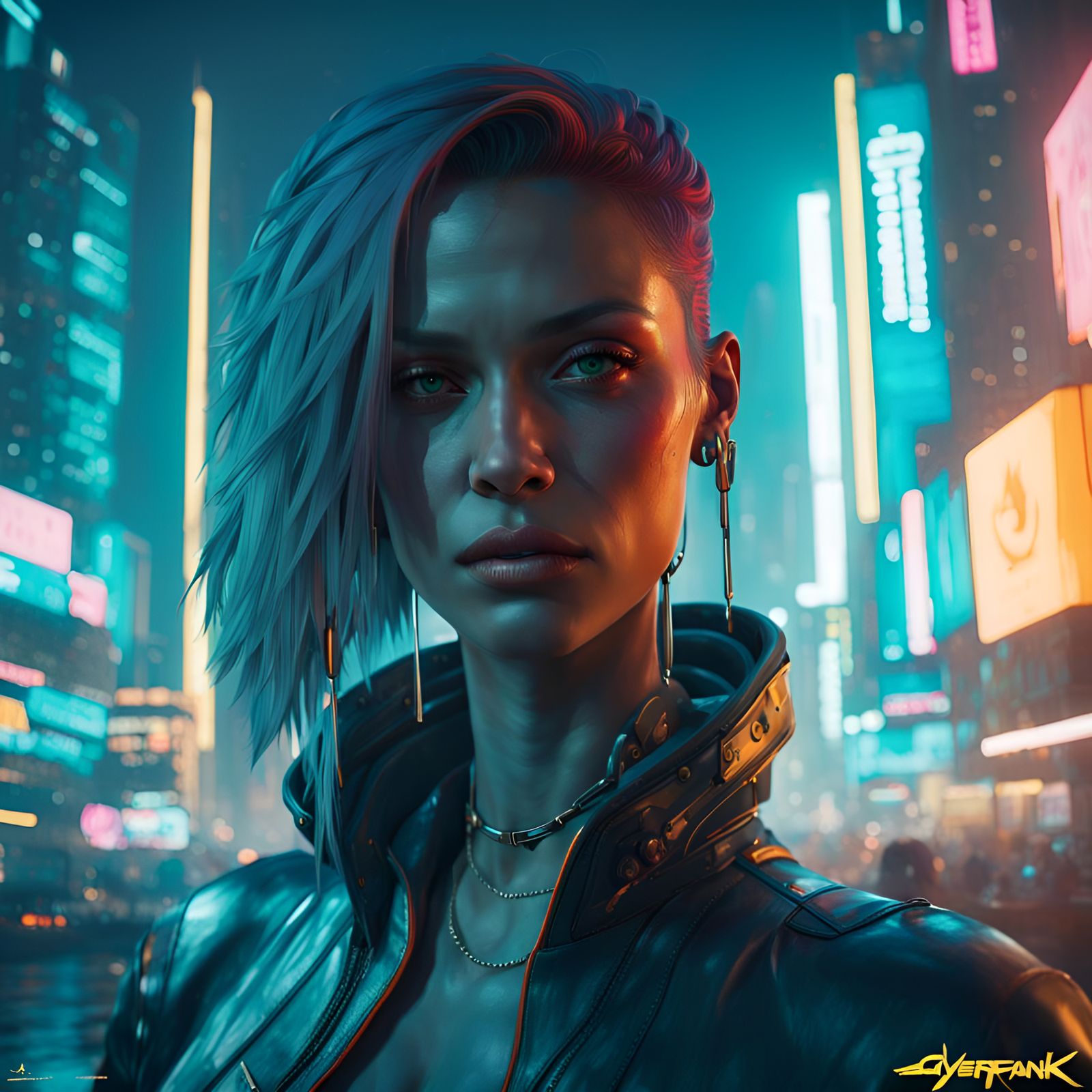 Cyberpunk Cityscape Concept Art in 8K Resolution