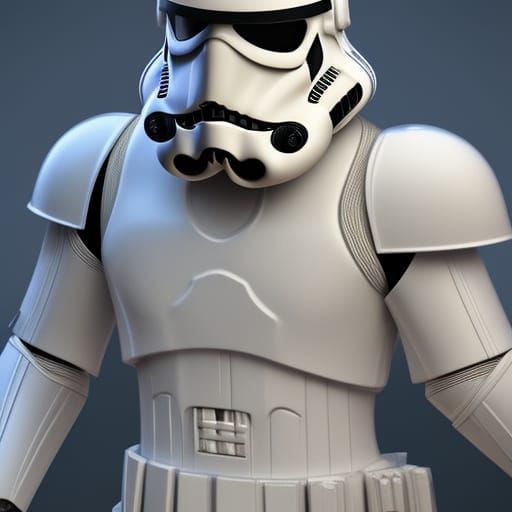 Hyperrealistic Stormtrooper: Detailed Matte Painting