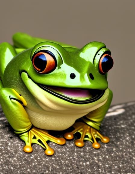 A very cute robotic frog