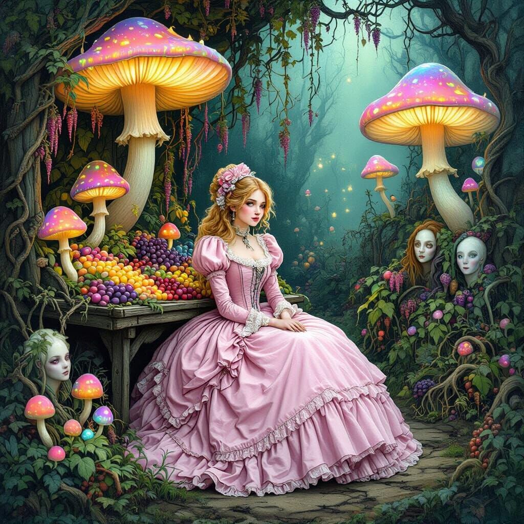 Alice in Pink Gown by Magical Farmstand