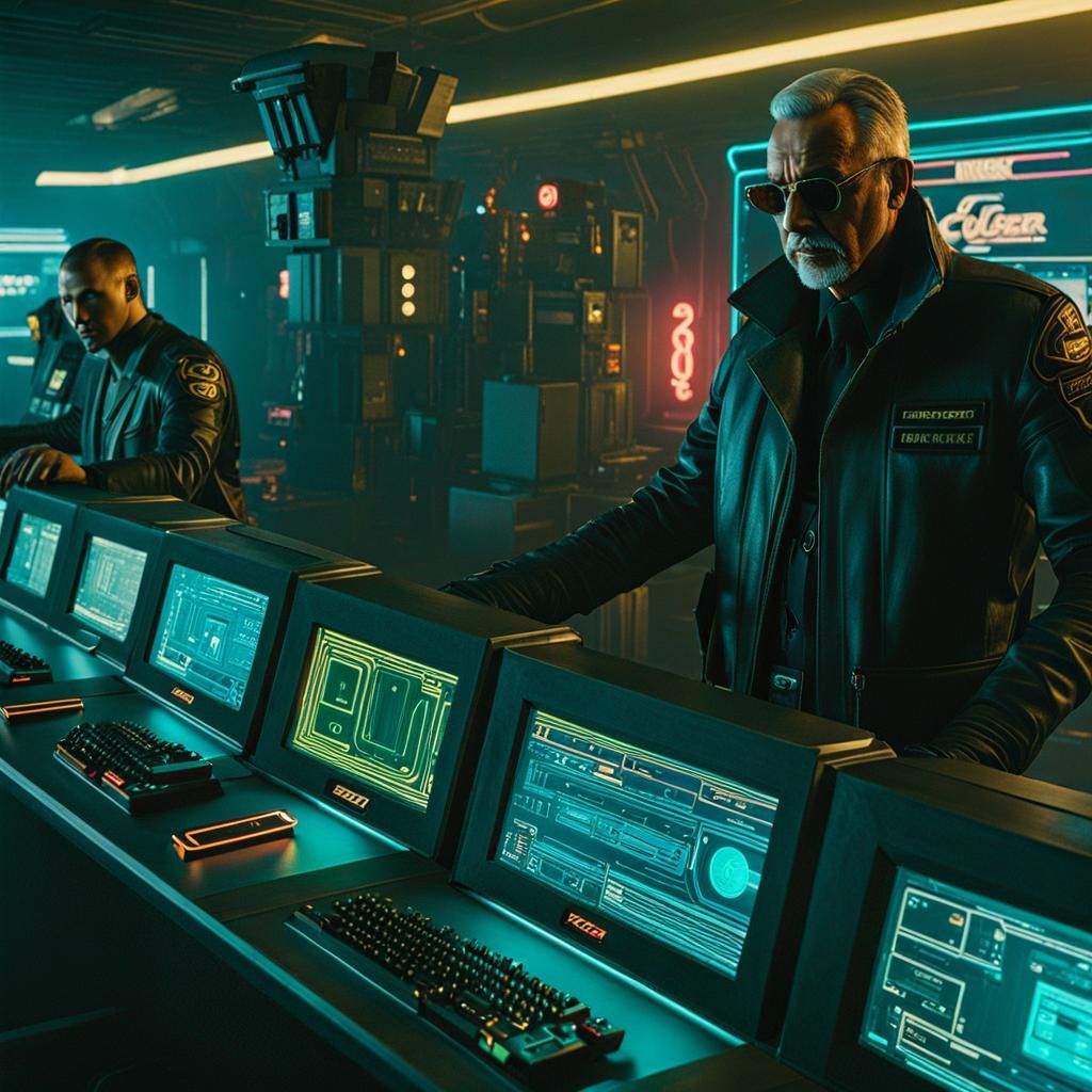 Tron's Master Control Program in Cyberpunk Dystopia